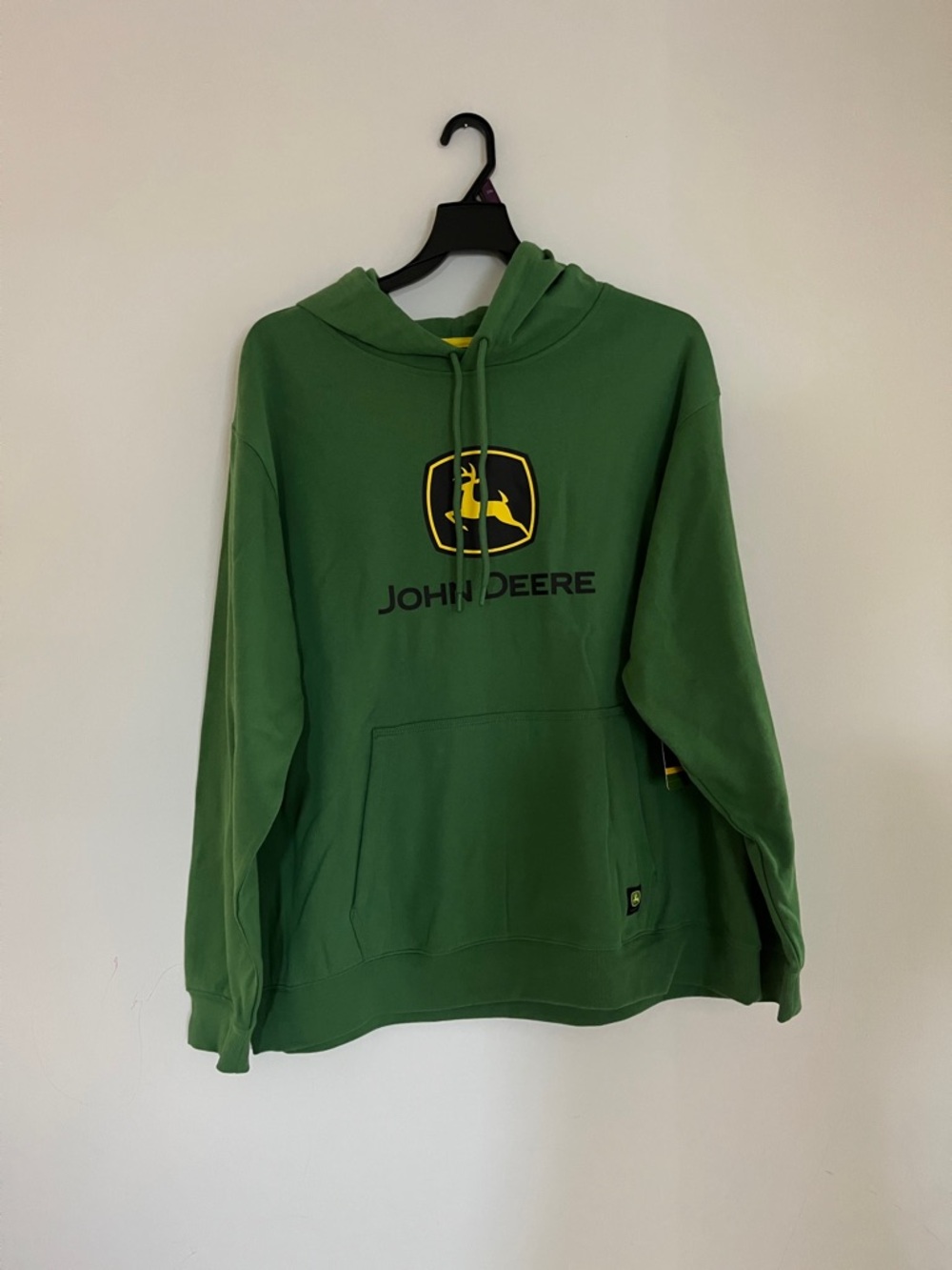 John Deere Green Pullover Hoodie with Yellow Logo